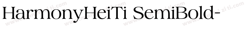 HarmonyHeiTi SemiBold字体转换